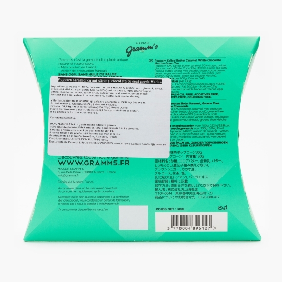 Popcorn caramel cu unt sărat și ceai Matcha 30g