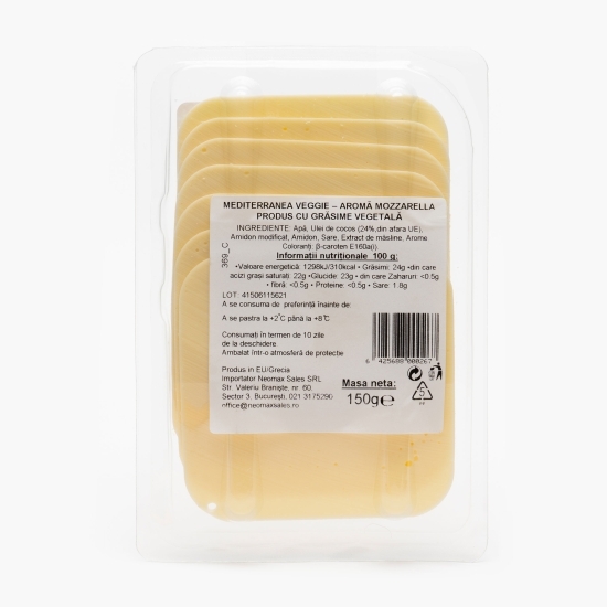 Specialitate vegană cu aromă de mozzarella, feliată, Veggie 150g