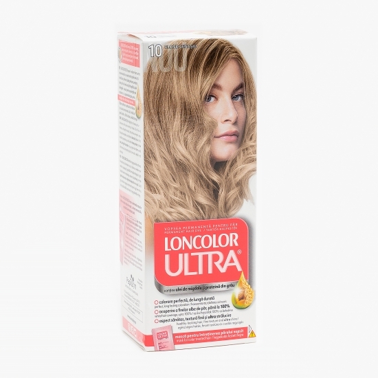 Vopsea permanentă pentru păr Ultra 10 blond cenușiu 100ml