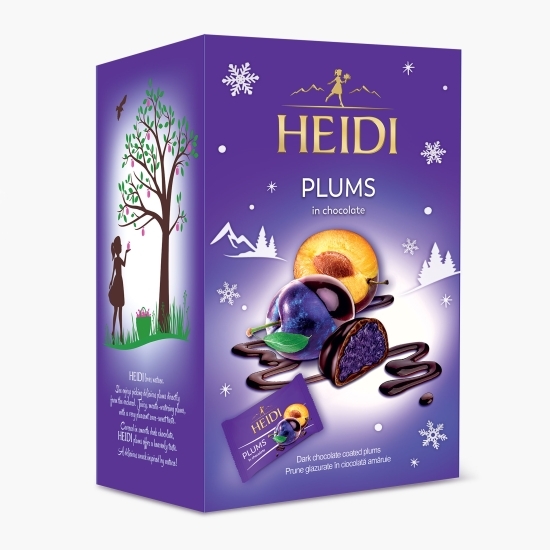 Prune glazurate în ciocolată amăruie 185g