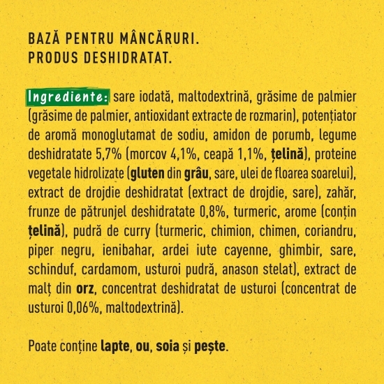 Bază de mâncare Cuburi cu gust de legume, 12 cuburi, 120g