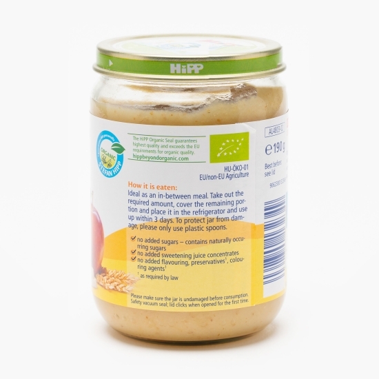 Piure eco cereale, mere și banane, +6 luni, 190g