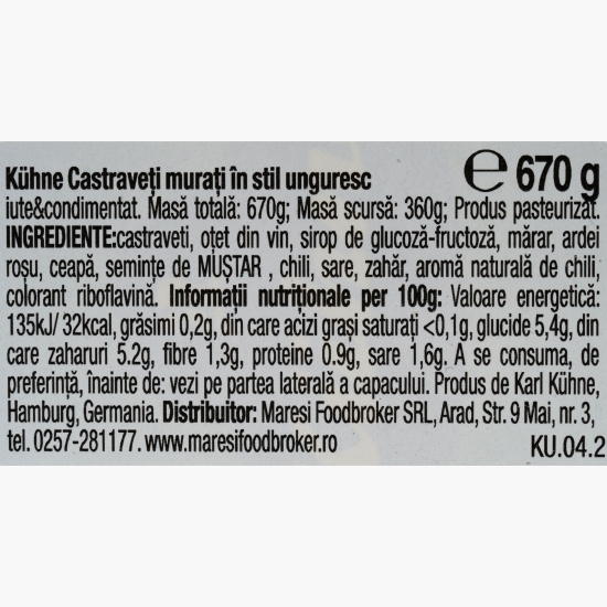 Castraveți ungurești 720ml
