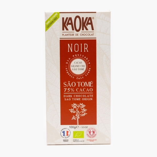 Ciocolată neagră eco cu 75% cacao 100g