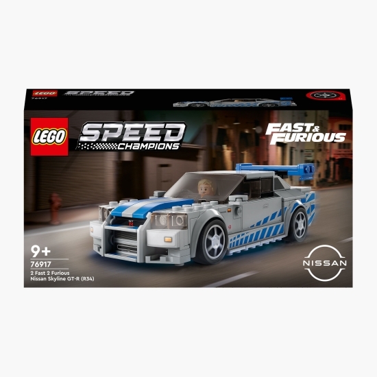 Nissan Skyline GT-R (R34) Mai furios, mai iute, 76917 Speed Champions, 319 piese, +9 ani
