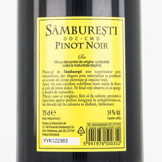 Vin roșu sec Pinot Noir, 14%, 0.75l