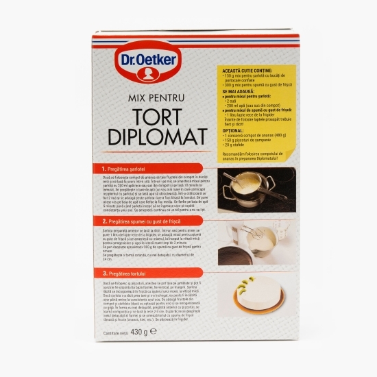 Mix pentru tort Diplomat cu bucăți de portocale confiate 430g