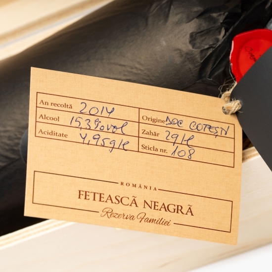 Vin roșu sec Rezerva Familiei Fetească Neagră 2014, 750ml
