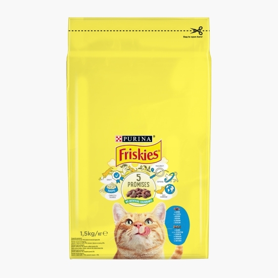 Hrană uscată pentru pisici, 1.5kg, cu somon și legume 