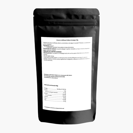 Zmeură liofilizată pulbere eco 50g