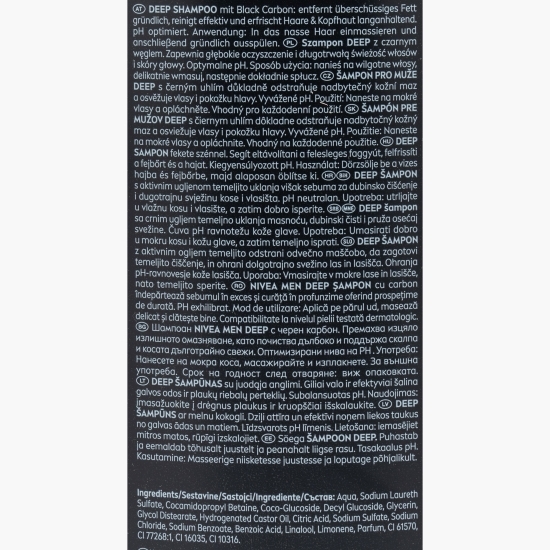 Șampon pentru bărbați, revitalizant și fortifiant Men Deep 400ml