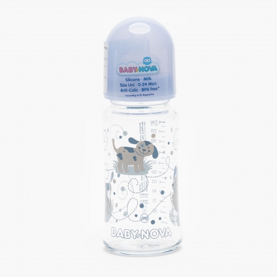 Biberon sticlă gât larg, 0-24 luni, 240ml 