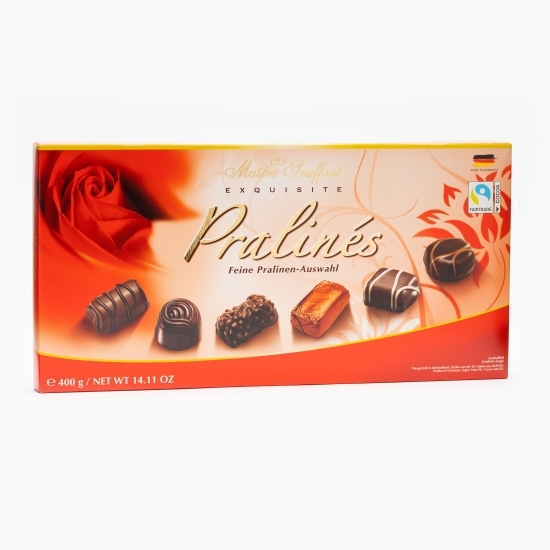 Praline asortate cutie roșie 400g