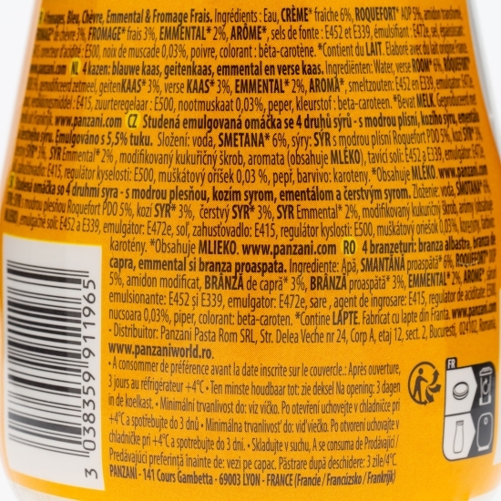 Sos 4 formaggi pentru paste 370g