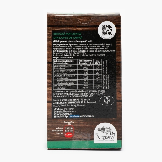 Brânză maturată din lapte de capră 200g