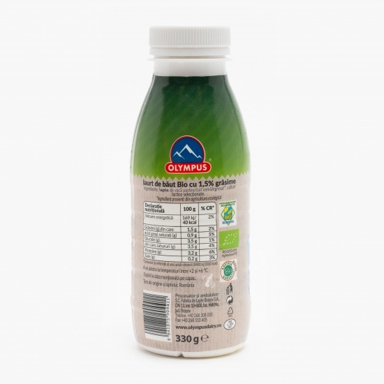 Iaurt de băut eco, 1.5% grăsime 330g