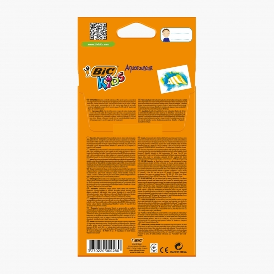 Creioane colorate Kids Aquacouleur 12 buc