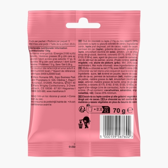 M&M's - Ouă de Paște din ciocolată cu lapte 70g