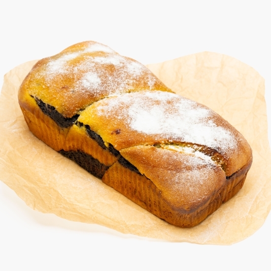 Cozonac vegan cu cremă de nucă și cacao 600g