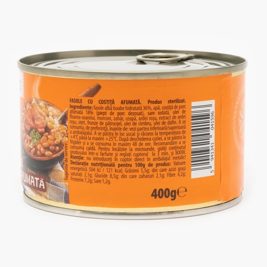 Fasole cu costiță afumată 400g