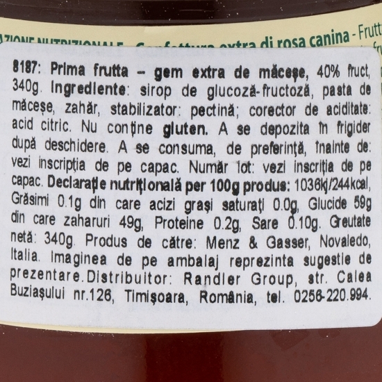 Gem extra de măceșe 340g