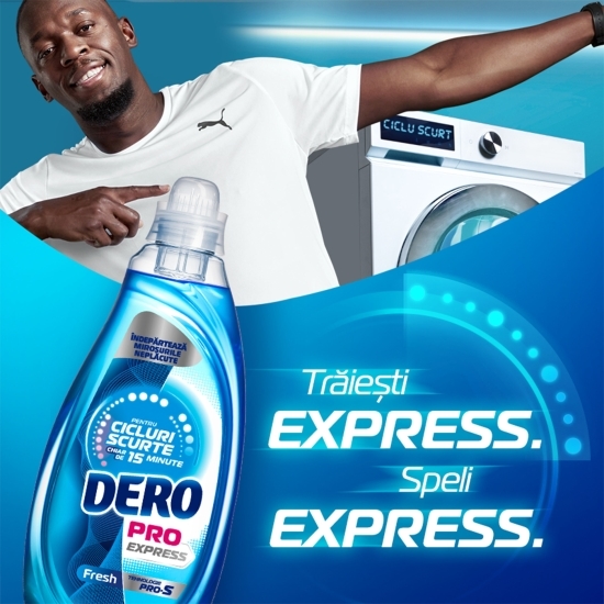 Detergent de rufe lichid Pro Express Fresh, 37 spălări, 1.48l