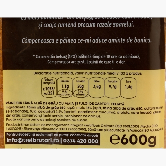 Pâine cu cartofi și maia 600g