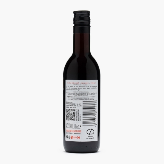 Vin roșu sec Individo Rară Neagră, Malbec & Syrah, 13%, 0.187l