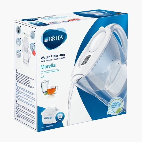 Cană filtrantă albă Marella 2.4l, Maxtra+