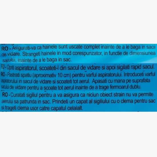Set 6 saci vidare + pompă, transparent