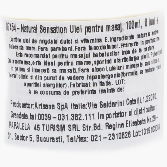 Ulei pentru masaj pentru copii Natural Sensation, +0 luni, 100ml 