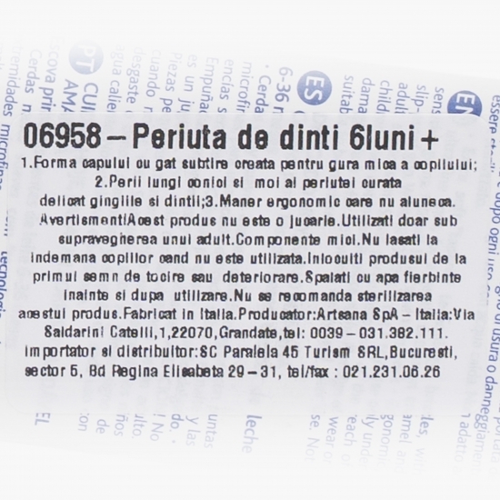 Periuță de dinți pentru copii 6 luni+