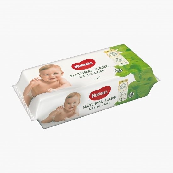 Șervețele umede Natural Care Extra Care 56 buc