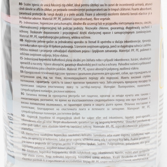 Scutece pentru câini 6-10kg, 35-45cm, 10 buc