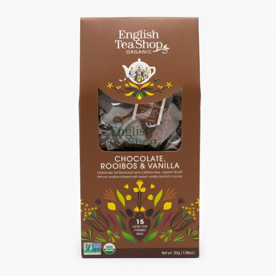 Ceai eco ciocolată, rooibos și vanilie 30g