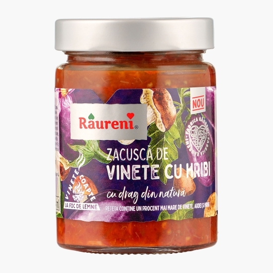Zacuscă de vinete cu hribi 320g