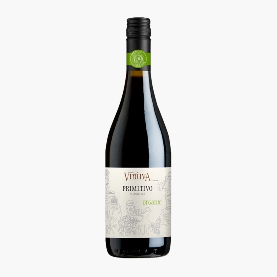 Vin eco roșu sec Primitivo Salento, 13.5%, 750ml