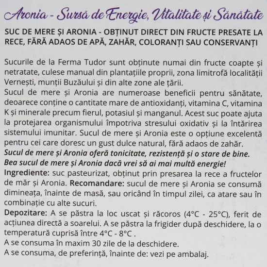 Suc de mere și aronia, bag in box 2l