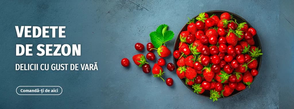 Fructe de sezon capsuni si cirese