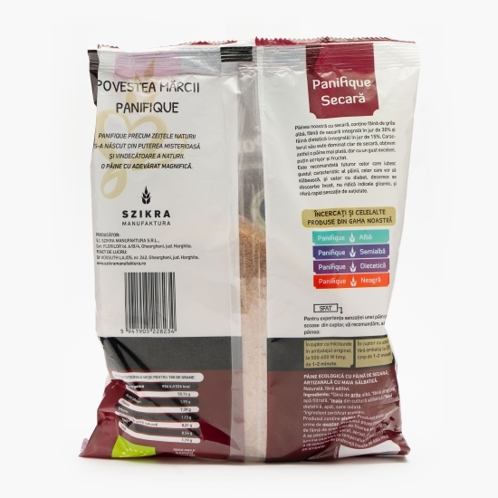 Pâine ecologică cu făină de secară, artizanală cu maia sălbatică 400g