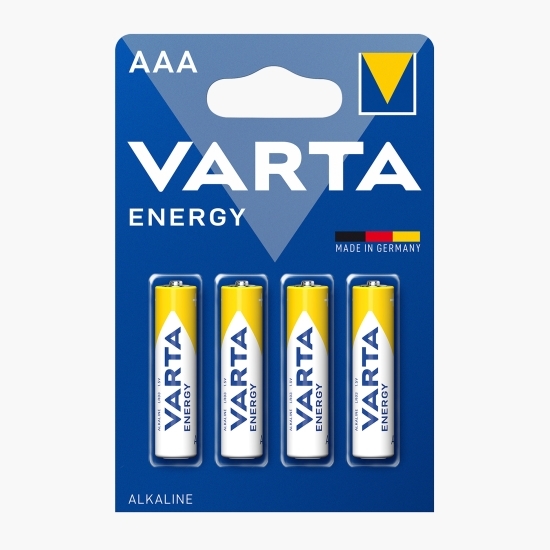 Baterii alcaline AAA R3, 4 buc
