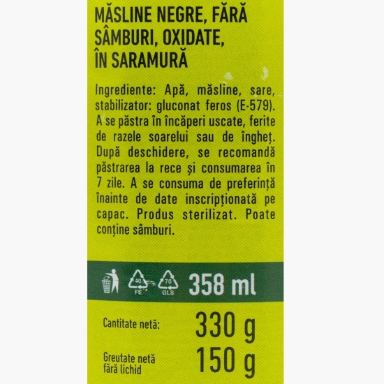 Măsline negre fără sâmburi 330g