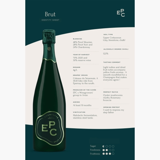 Șampanie Brut 12.5% alc., 0.75l