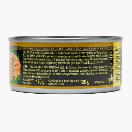 Ton Yellowfin steak în ulei 170g