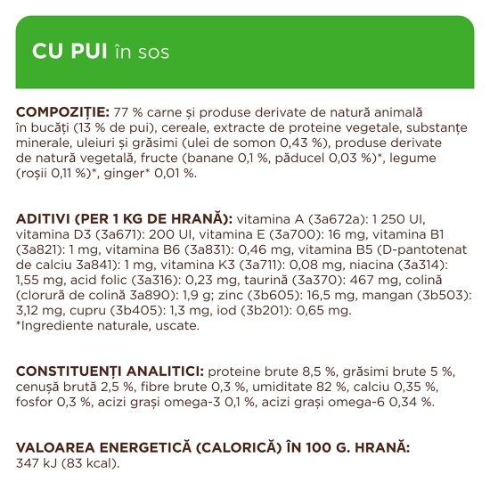 Pachet mix hrană umedă pentru pisici, pui în sos + somon în jeleu, 4x85g
