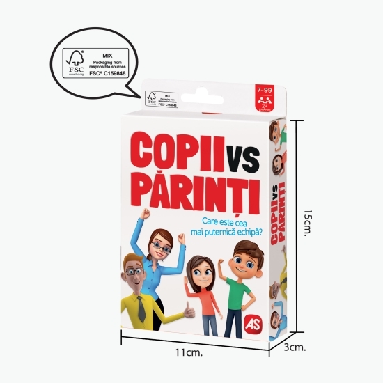 Joc de cărți "Copii vs Părinți" (Ro)