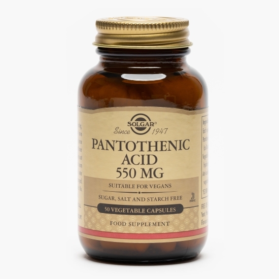 Acid Pantotenic 550mg, 50 capsule vegetale