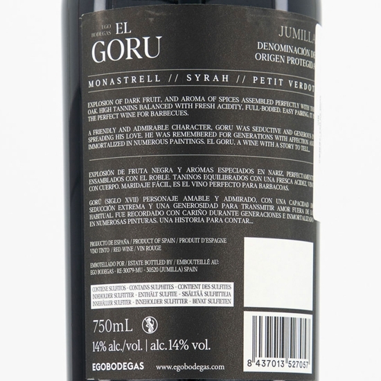 Vin roșu sec El Goru, 14%, 0.75l
