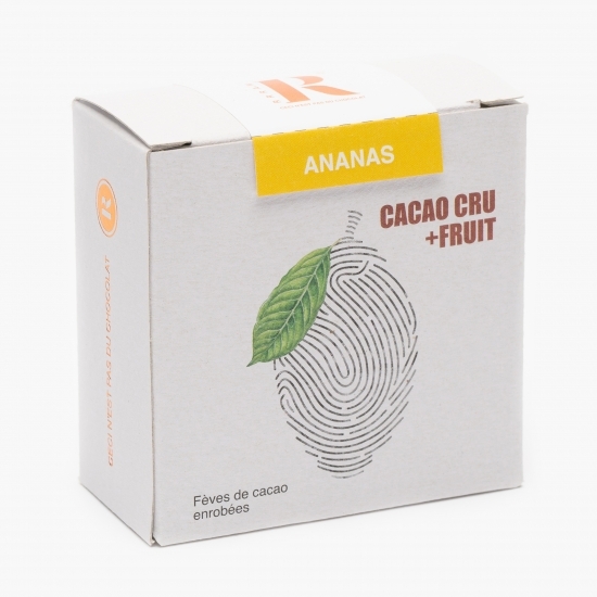 Boabe de cacao învelite în cacao crudă și ananas eco 80g