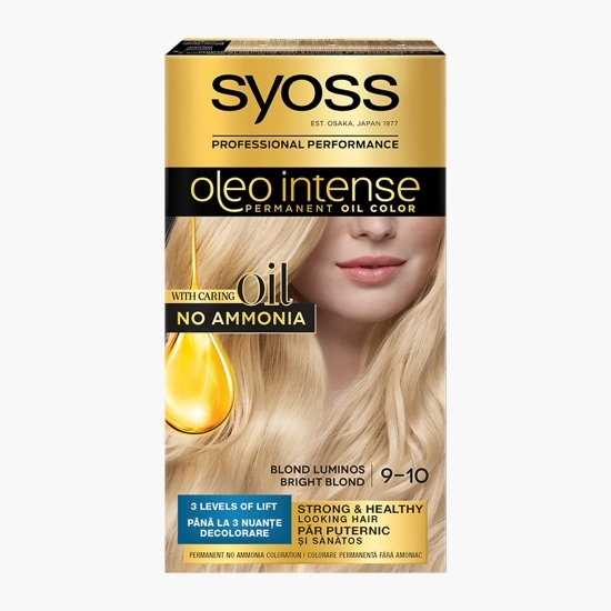 Vopsea de păr permanentă fără amoniac Oleo Intense, 9-10 blond luminos, 115ml